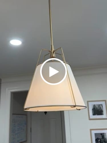 Customer video review of Modern Fabric Conical Drum Cage Pendant Light