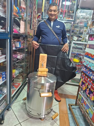 Customer photo review of Barril Asador/Ahumador 360° – Sabor Perfecto