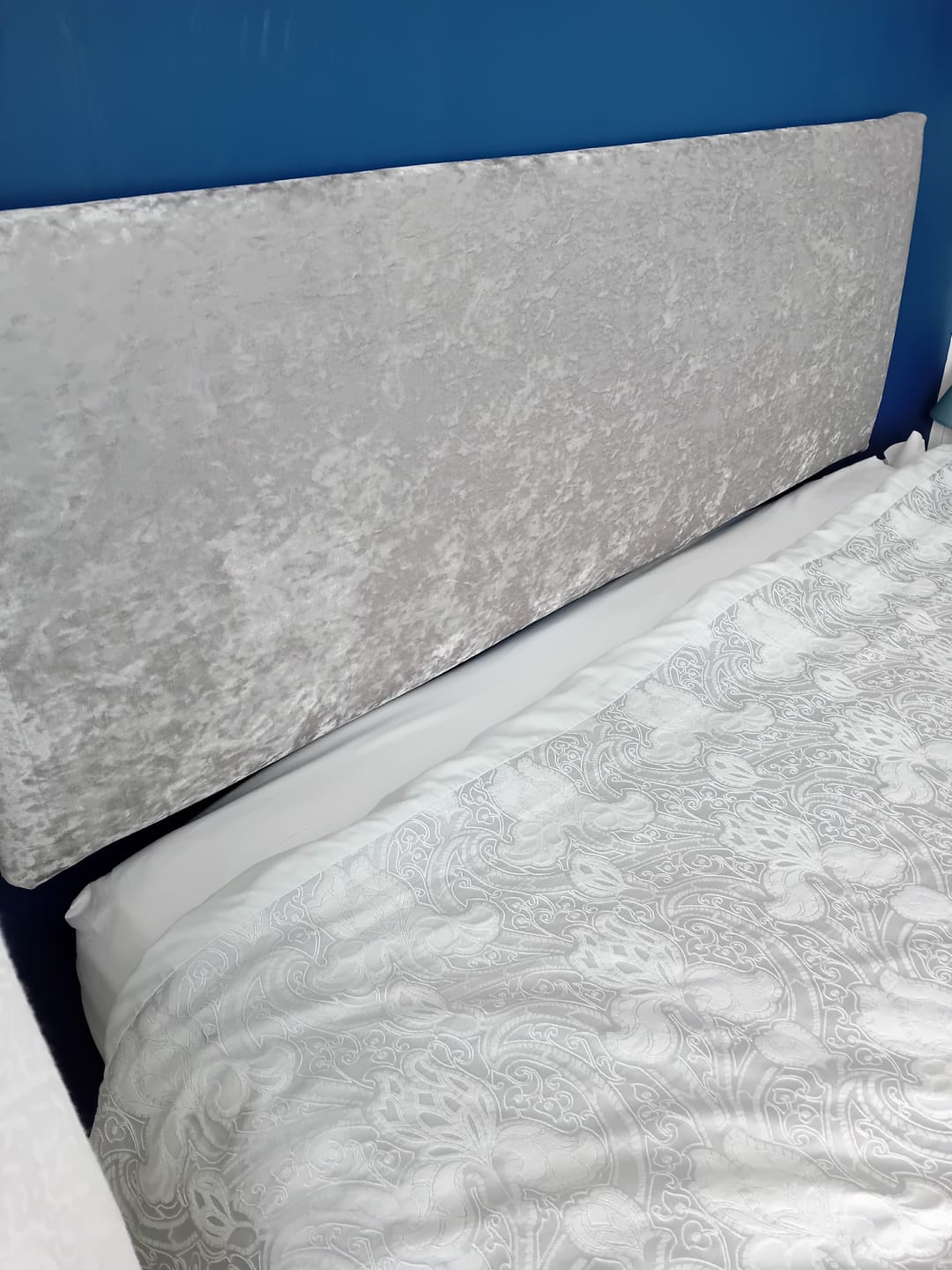 Customer photo review of Marble Crushed Velvet Upholstery Fabric