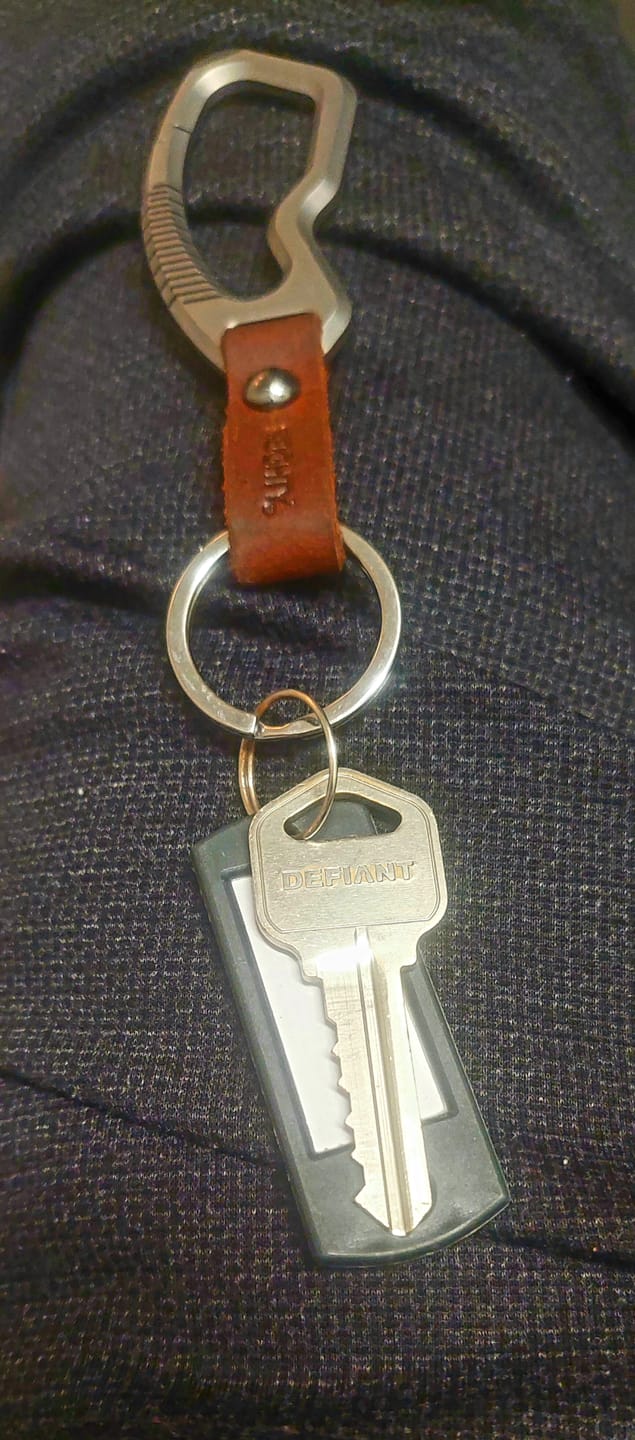 Customer photo review of 80Eighty®  Titanium Carabiner Keychain