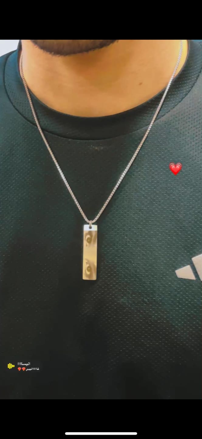 Customer photo review of Personalized Eye Photo Necklace