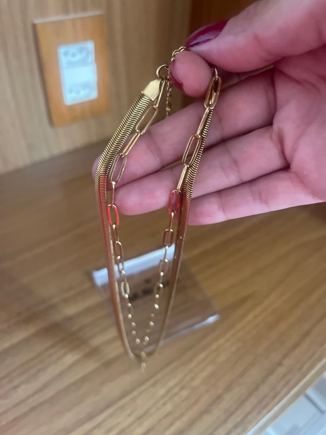 Customer photo review of Mix Colar Antonela Banhado em Ouro 18k