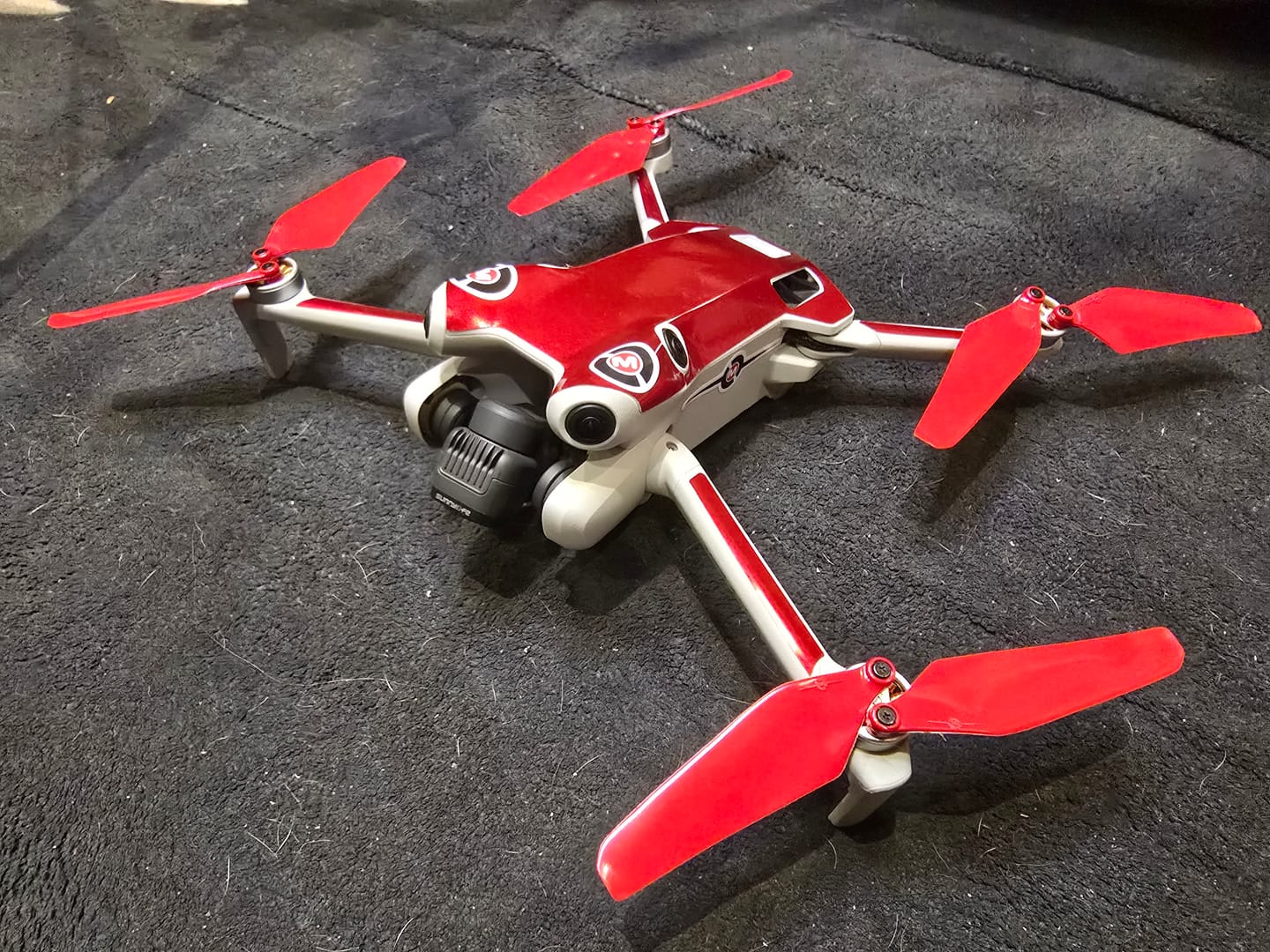 Customer photo review of DJI Mini 4 / 3 Pro SUPER STEALTH Upgrade Propellers - x4 Red