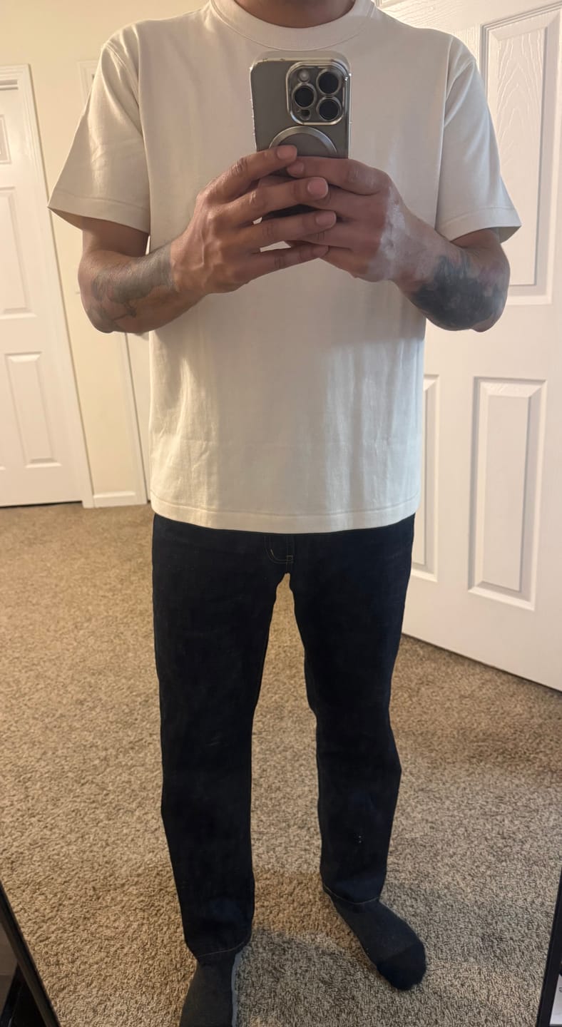 Customer photo review of Loopwheel Tubular Athletic T-Shirt - Apricot