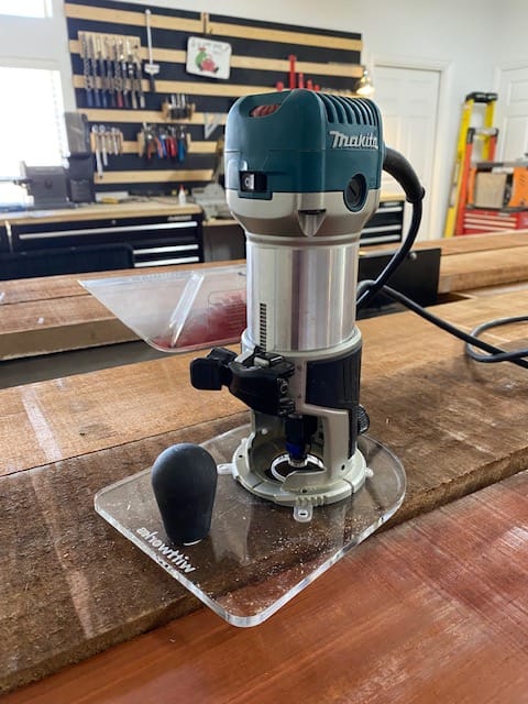 Customer photo review of 5.5" x 7.25" Trim Router Base Plate & Handle