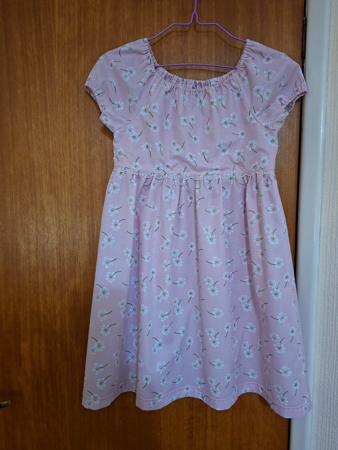 Customer photo review of White Flowers and Polka Dots Polycotton Fabric