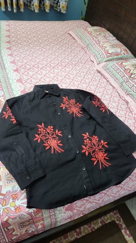 Customer photo review of Vaani Women's Lucknowi Handcrafted Slub Cotton Chikankari Top - HONC0299204