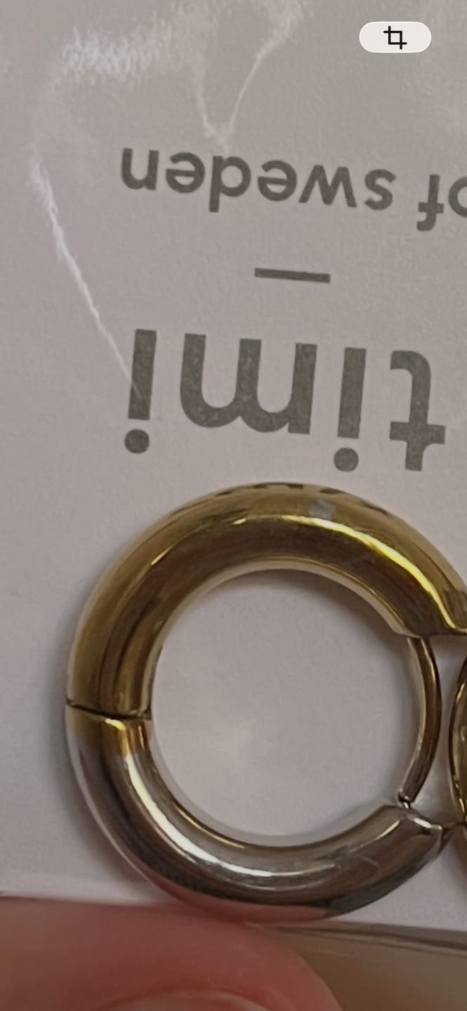 Customer photo review of Lyn - Gold and Silver Duo Hoop Earrings Stainless Steel