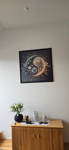 Customer photo review of 5D Diamond Painting – Yin und Yang Blumen