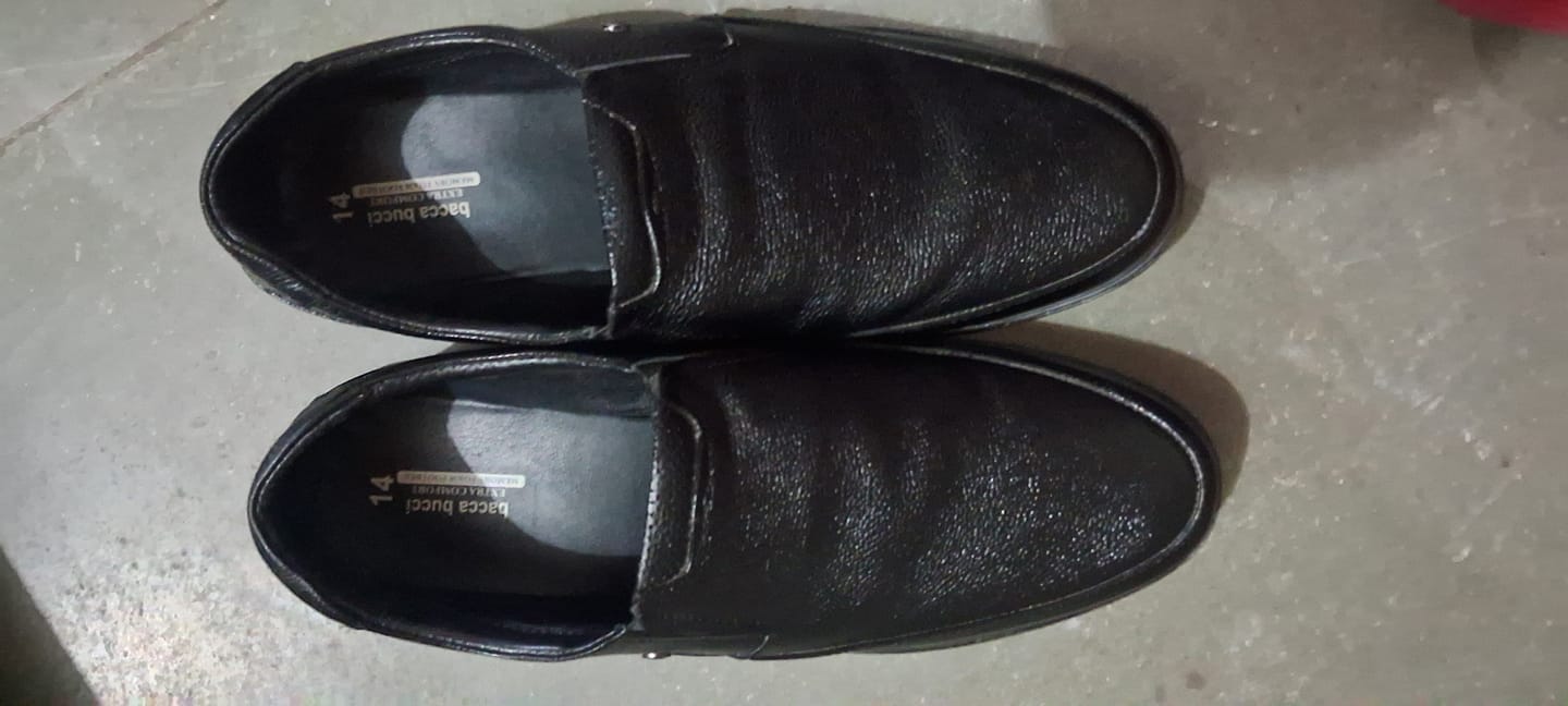 Customer photo review of Bacca Bucci Leather Office Slip-ons Formal Shoes | UK- 06 to 14