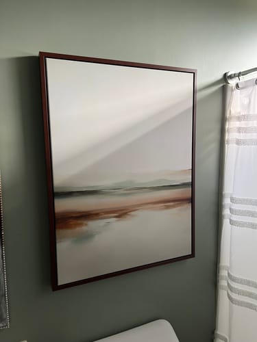 Customer photo review of Earthly Hues Abstract Canvas Art
