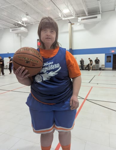 Customer photo review of Custom Royal Orange-White Classic Style Basketball Mesh Shorts