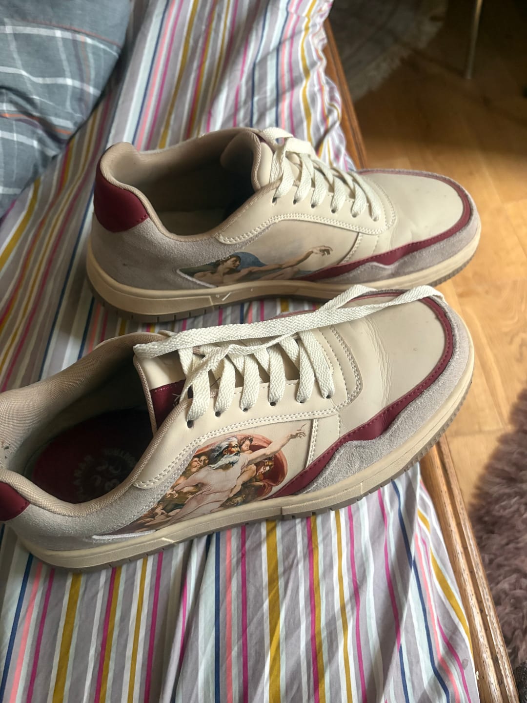 Customer photo review of The Creation of Adam Sneakers