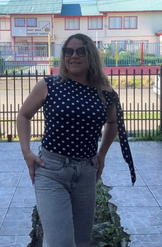 Customer photo review of TOP EMMA LUNARES AZUL