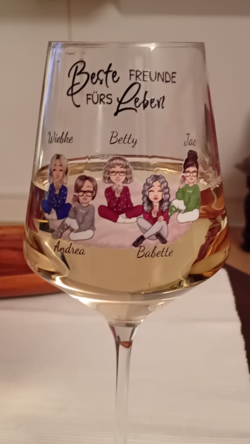 Customer photo review of Herzensmenschen - Personalisiertes Weinglas