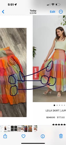 Customer photo review of LEILA SKIRT | JUPITER CHEX