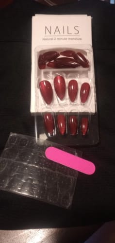 Customer photo review of Short Square Press on Nails/24Pcs