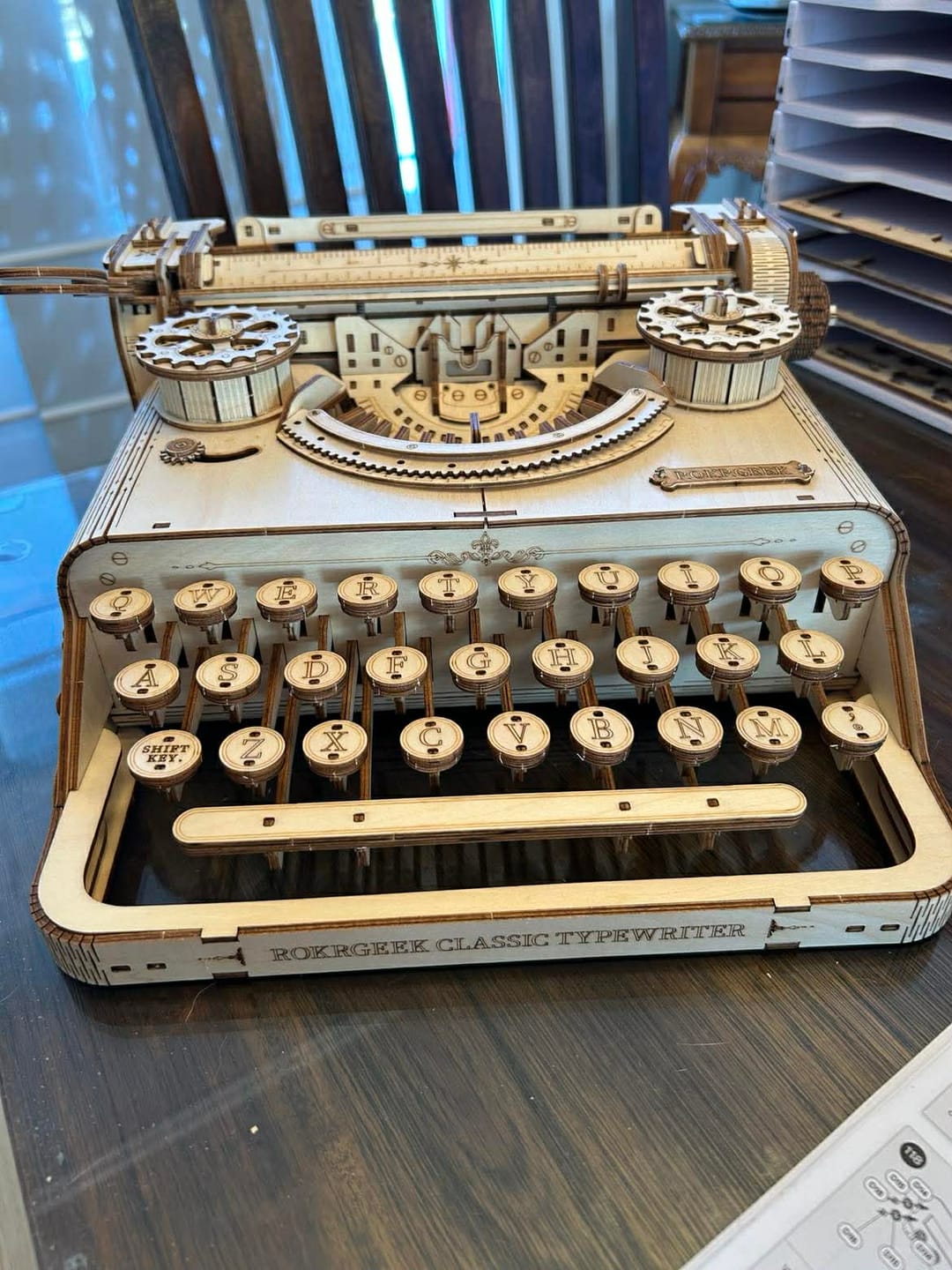 Customer photo review of Rokrgeek Classic Typewriter Mechanical 3D Wooden Puzzle