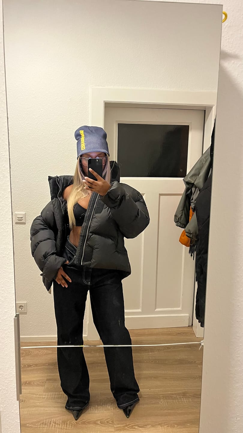 Customer photo review of Black Puffer Jacket