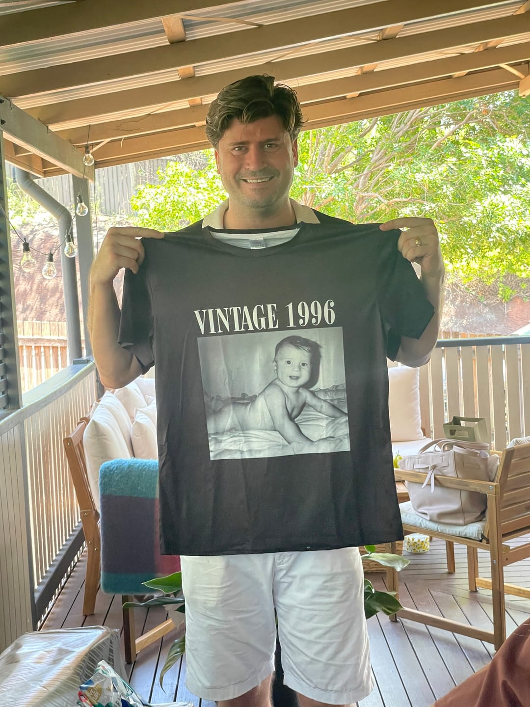 Customer photo review of Custom Photo Vintage 1995 - Personalized Shirt, Birthday Gift