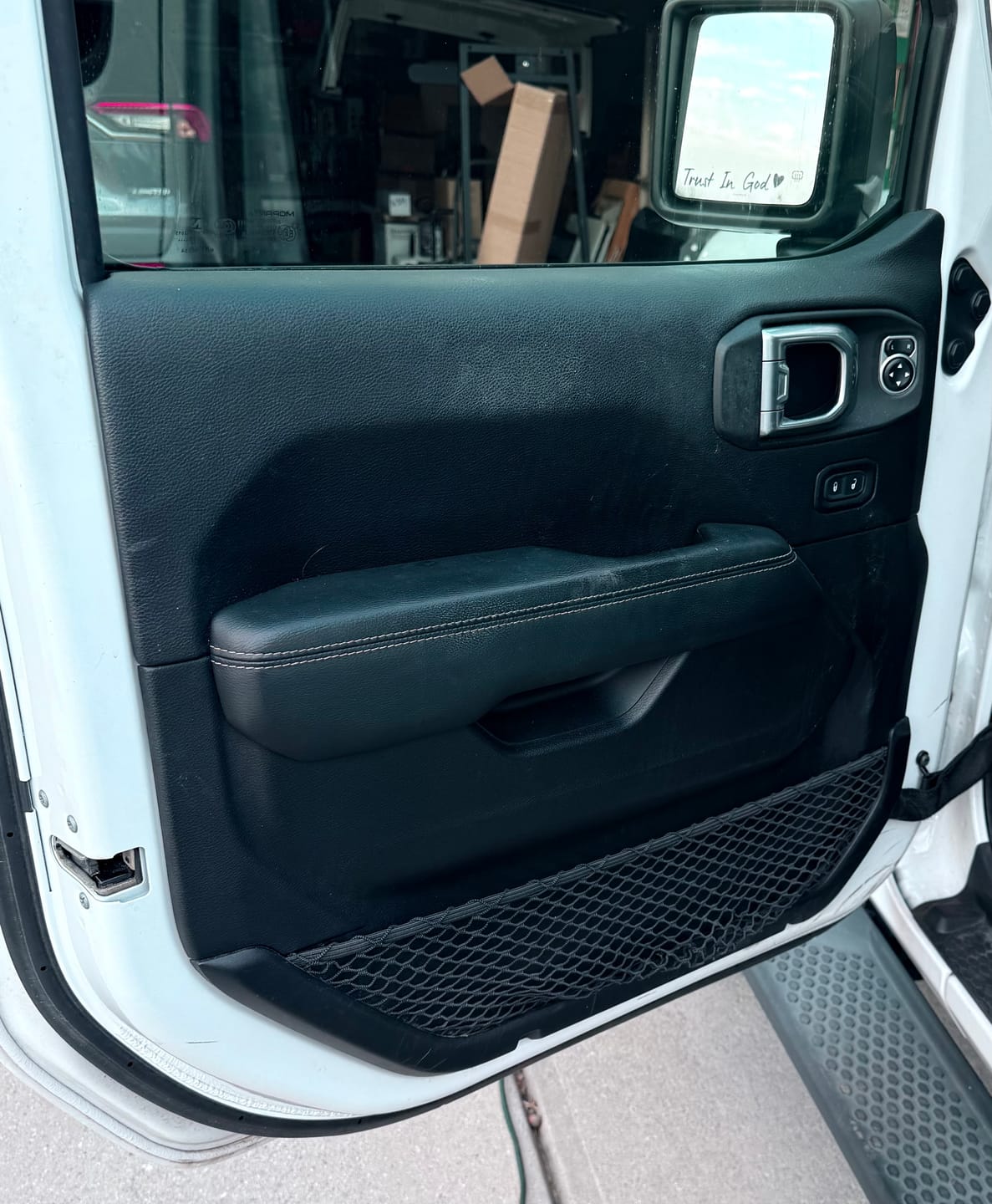 Customer photo review of 2018+ Wrangler JL Door Skins | Black Topo