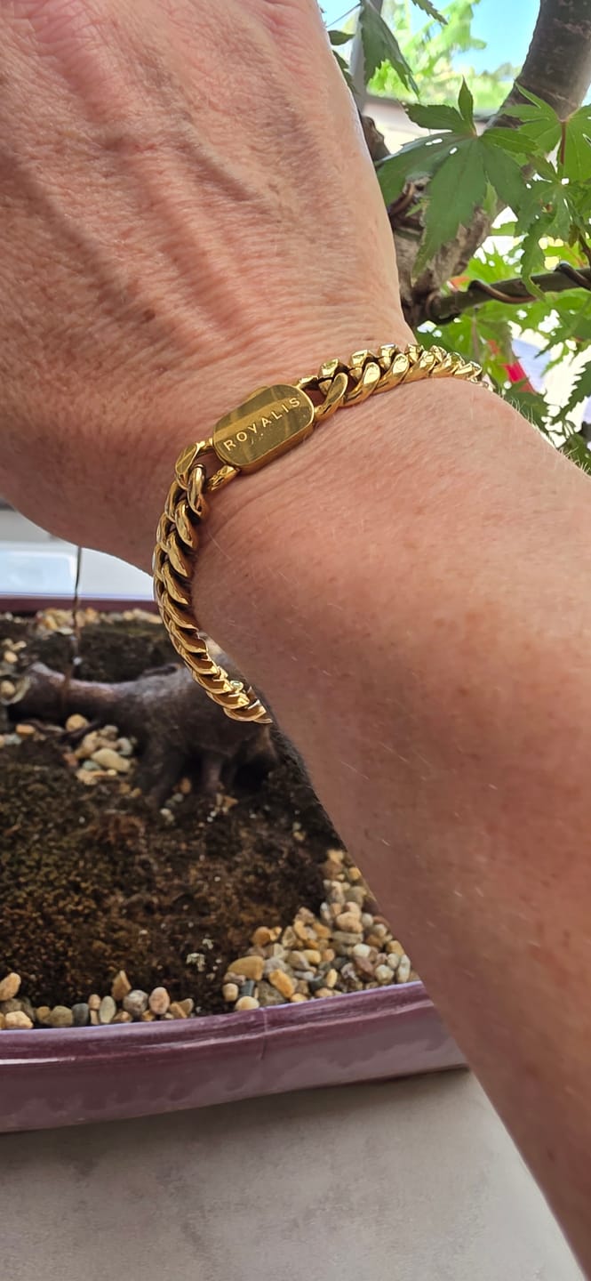 Customer photo review of Cuban Bracelet  (Gold) 8mm
