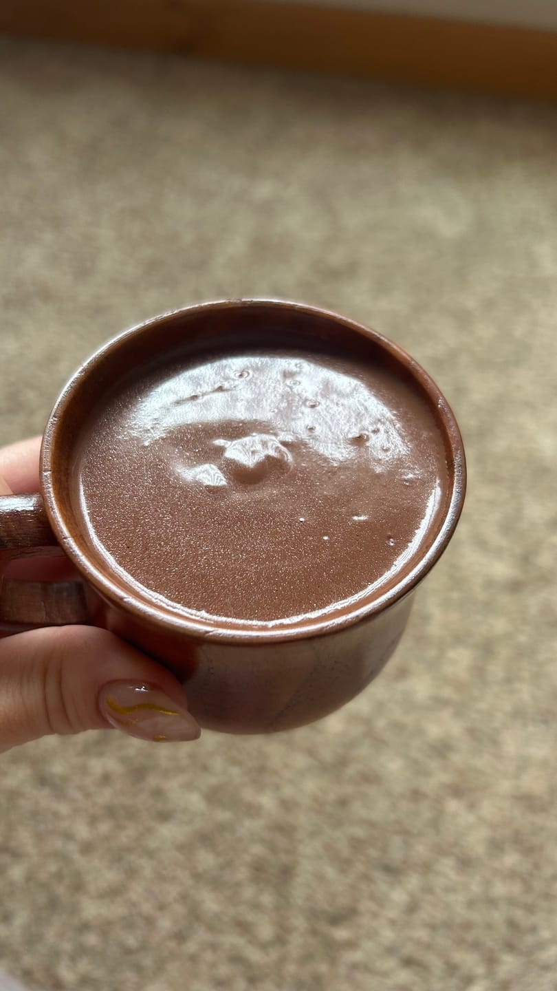 Customer photo review of 100% Arriba Nacional Ceremonial-Grade Cacao Tin, Organic (8 oz - granulated)
