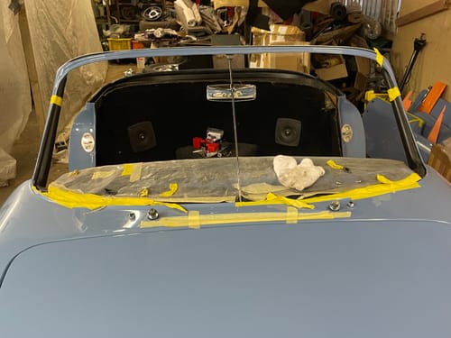 Customer photo review of Stainless Steel Rod (3/16") Mounted Sliding Clamp Interior Mirror