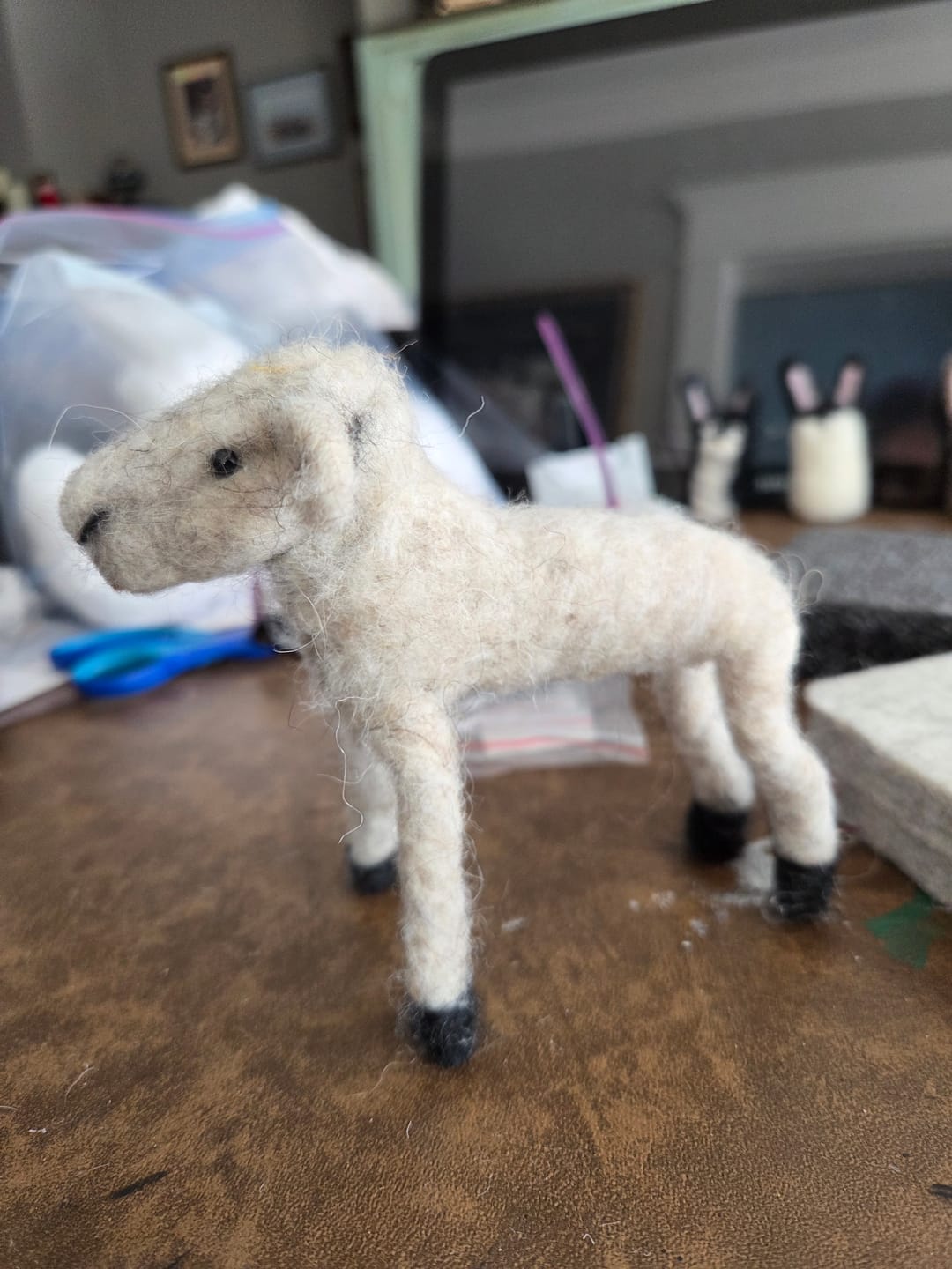 Customer photo review of Carded Felting Wool - F-11, 100% Wool