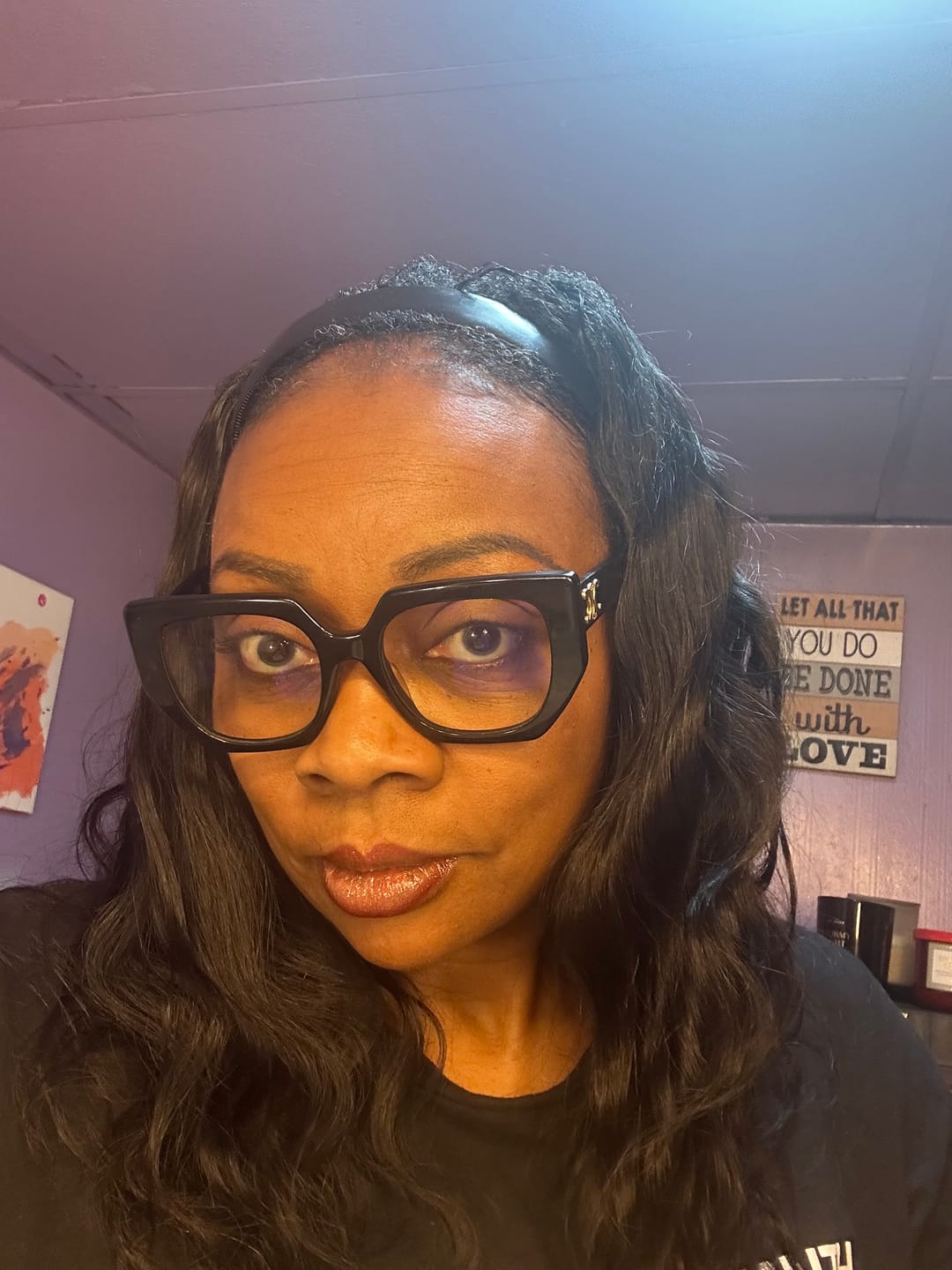 Customer photo review of Body Wave Texture Human Hair U Part Wig AU04