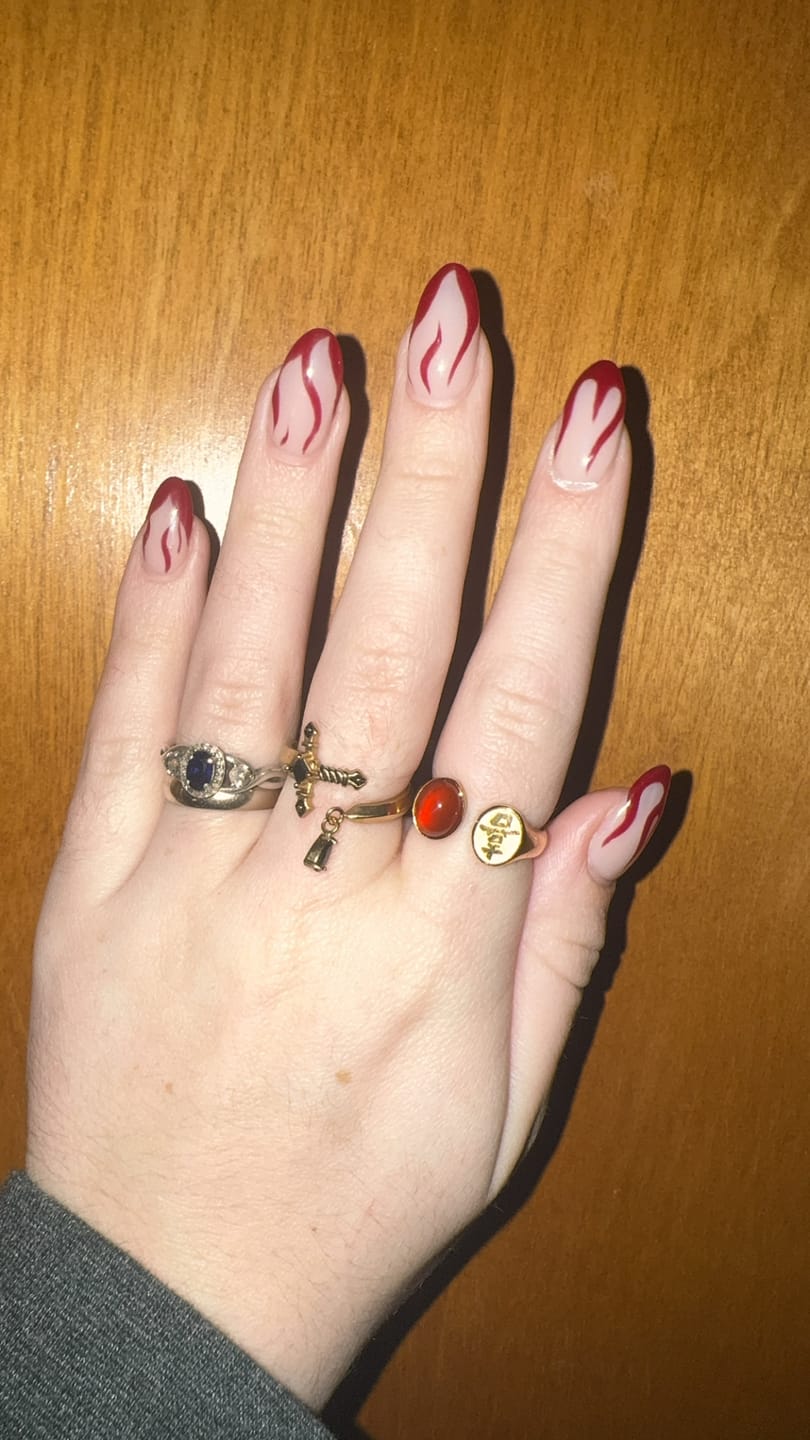 Customer photo review of Happiness Carnelian Ring