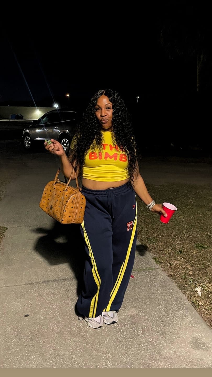 Customer photo review of Aelfric Eden Stripe Baggy Barrel Sweatpants