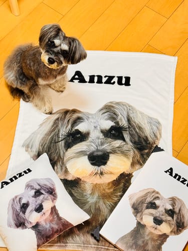 Customer photo review of Petcanva©オーダーメイド ペット似顔絵【3点セット】