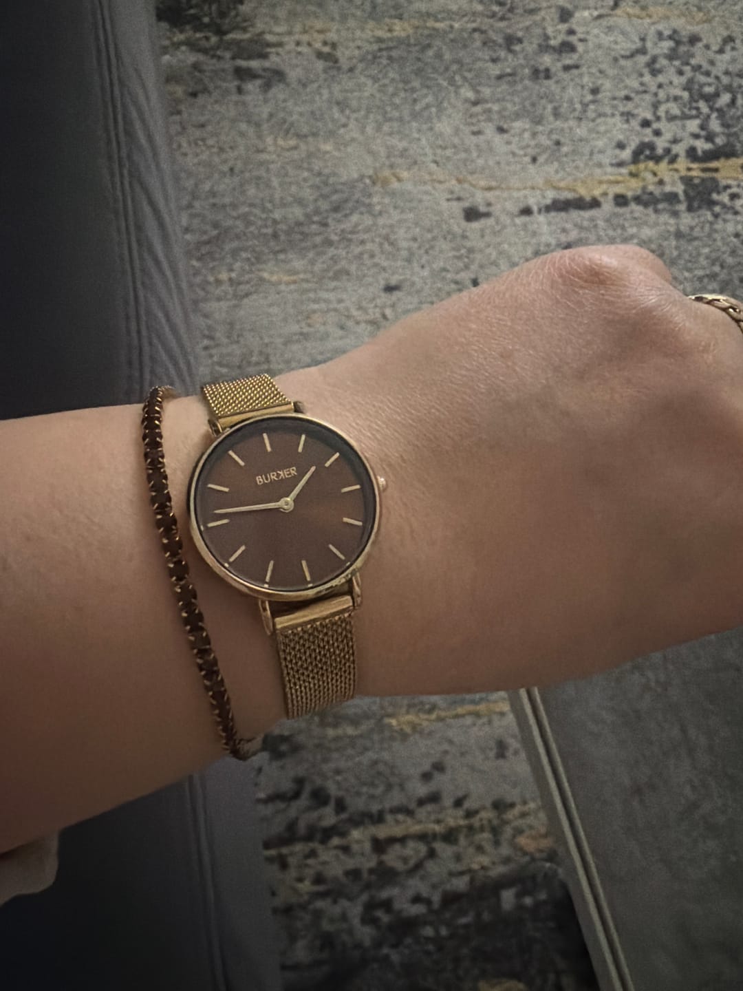 Customer photo review of Ava Gold Burgundy