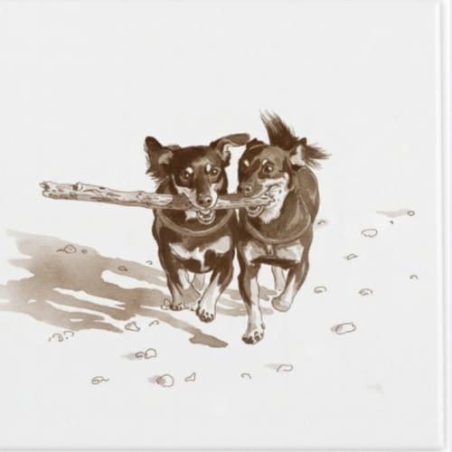 Customer photo review of Sepia Vintage Portret Tegeltje