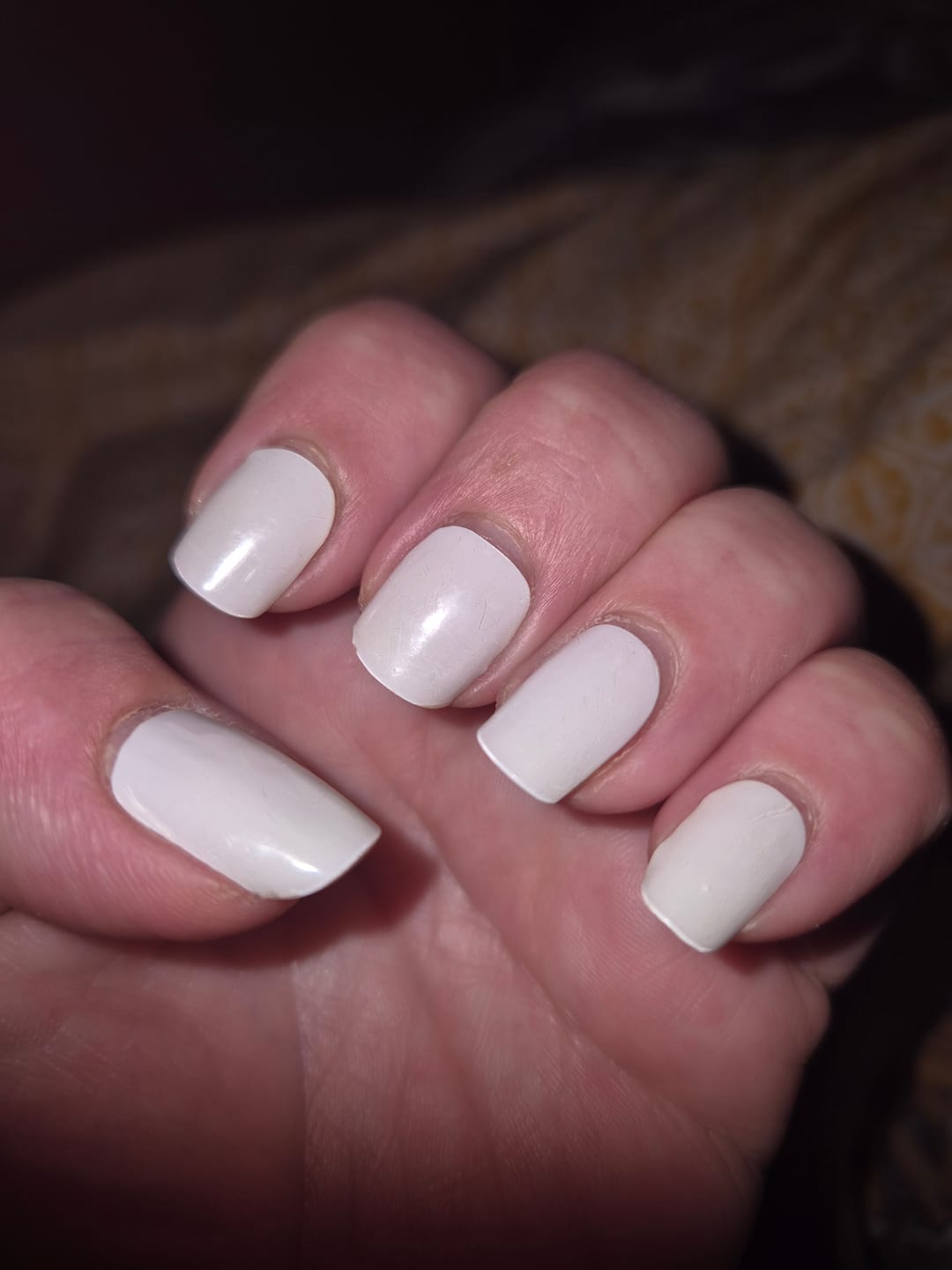 Customer photo review of Icing Sugar White DIY Semicured Gel Nail Sticker Kit