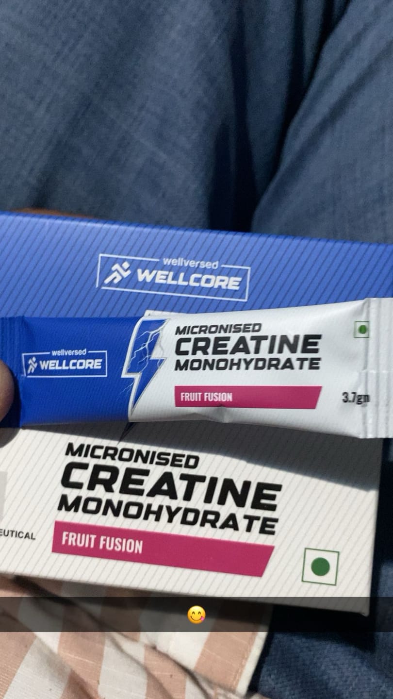 Customer photo review of Wellcore - Pure Micronised Creatine Monohydrate | Fruit Fusion (30 Sachets)