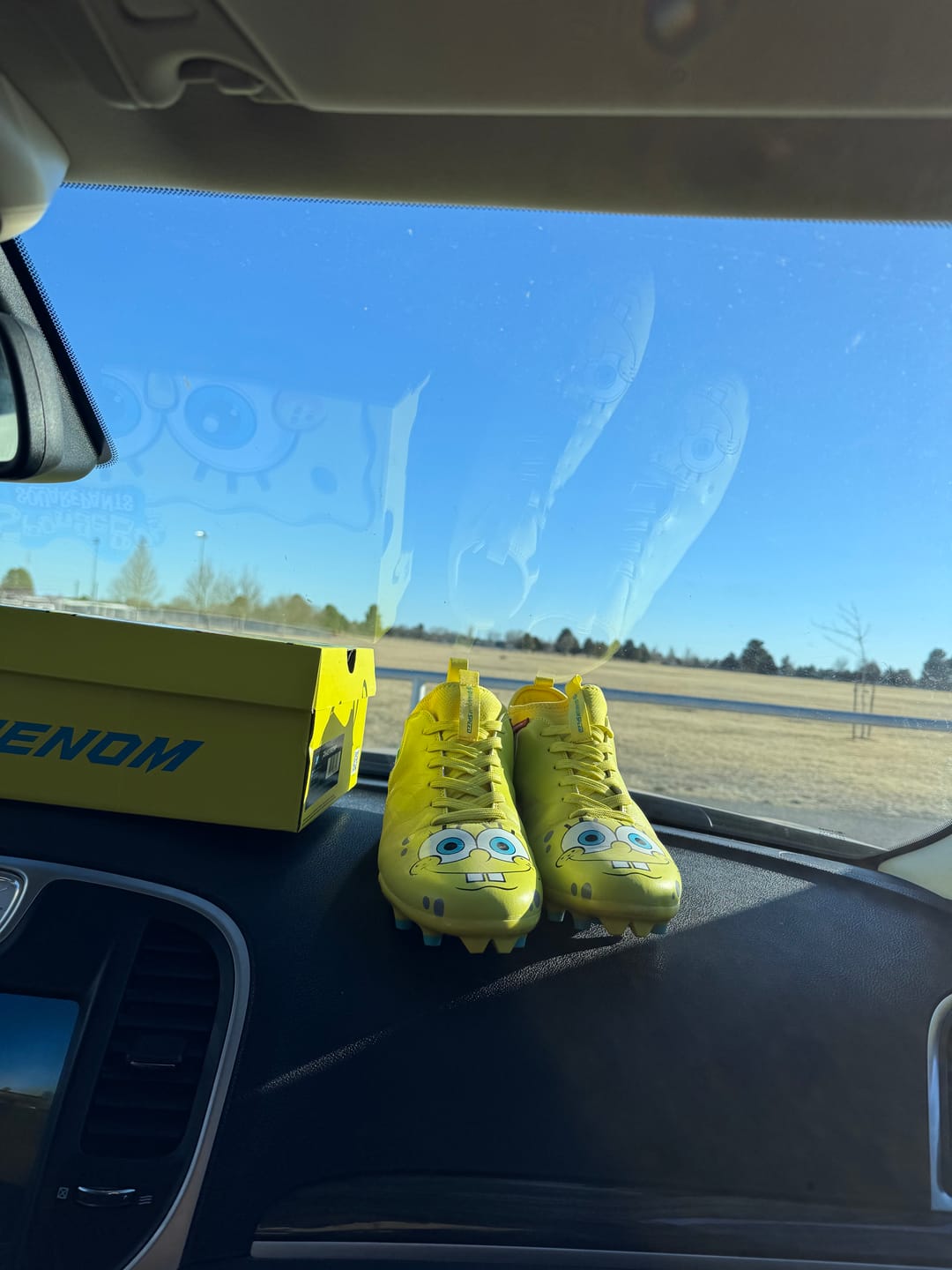 Customer photo review of SpongeBob Football Gloves - VPS5 By Phenom Elite