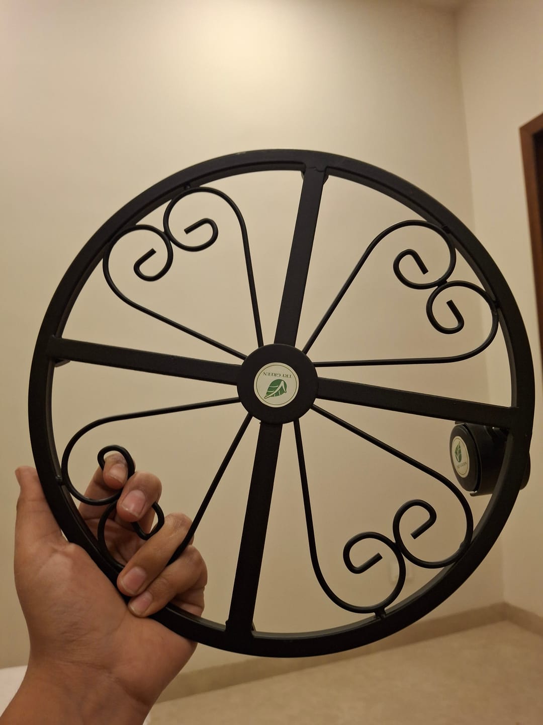 Customer photo review of TryGreen Luna Wheel Rolling Plant Stand for Planters
