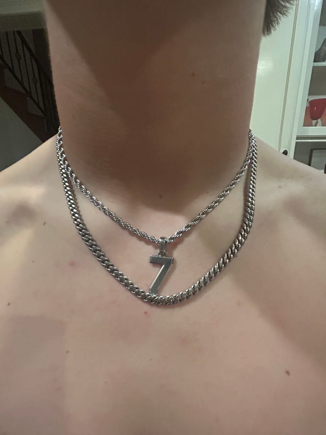 Customer photo review of Signature Jersey Number Pendant in Silver