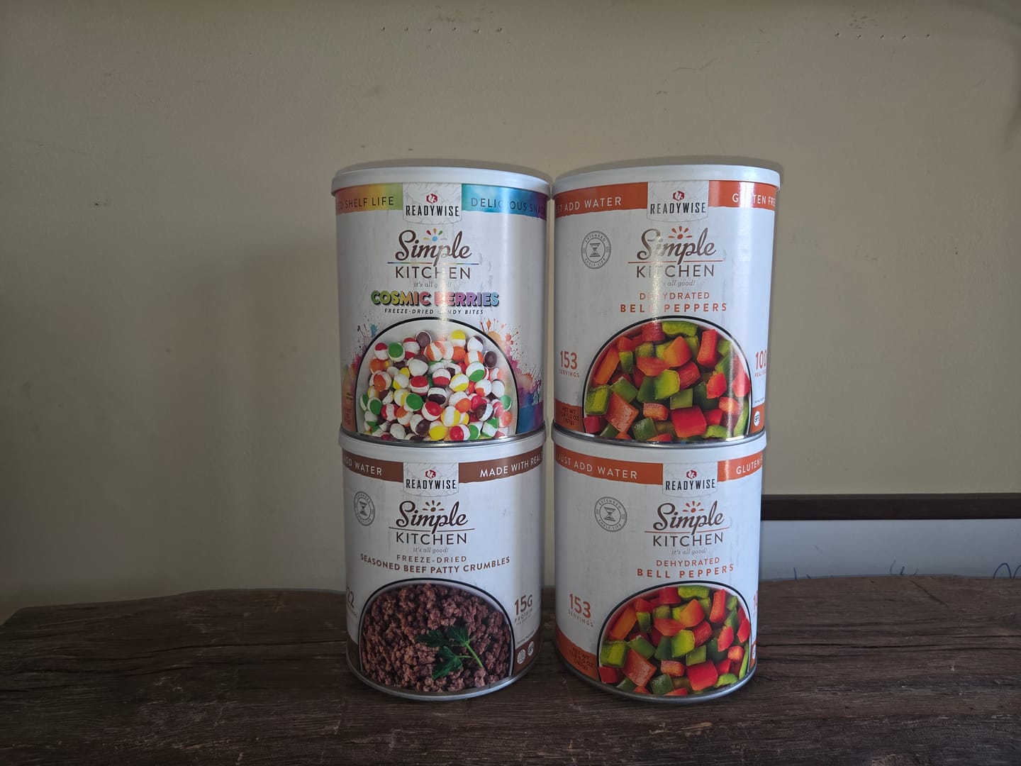 Customer photo review of Seasoned Beef Patty Crumbles – Freeze-Dried #10 Can – 22 Servings | ReadyWise