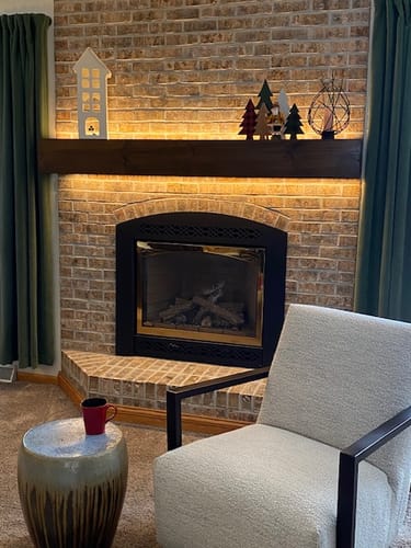 Customer photo review of Rustic Mantels