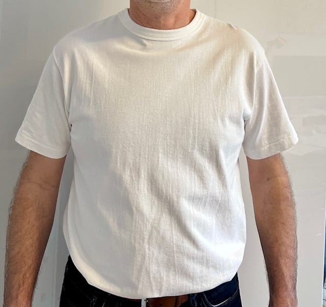 Customer photo review of Loopwheel Tubular Athletic T-Shirt - White