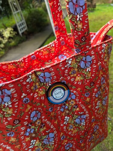 Customer photo review of You Are Safe With Me Pin