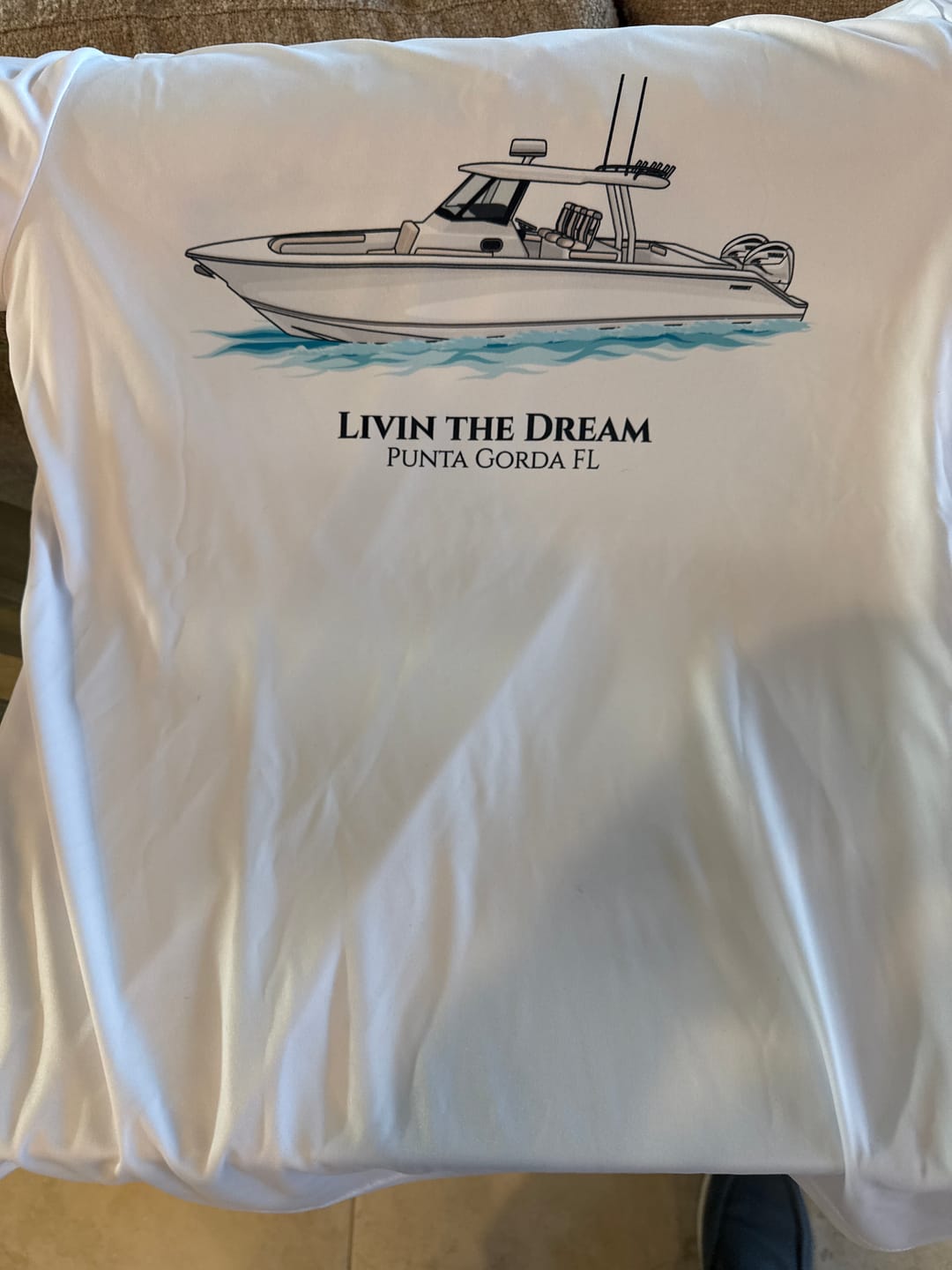 Customer photo review of Custom Oval Boat Stickers