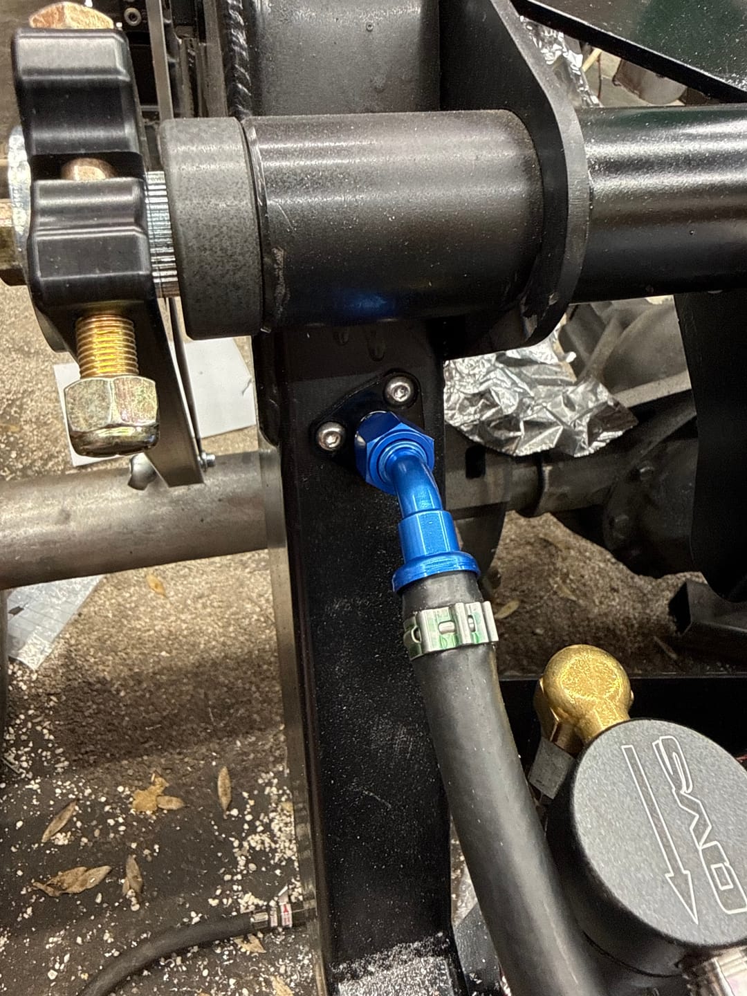 Customer photo review of -6AN Flanged Bolt in Pass Thru Bulkhead Fitting by Fluidworks