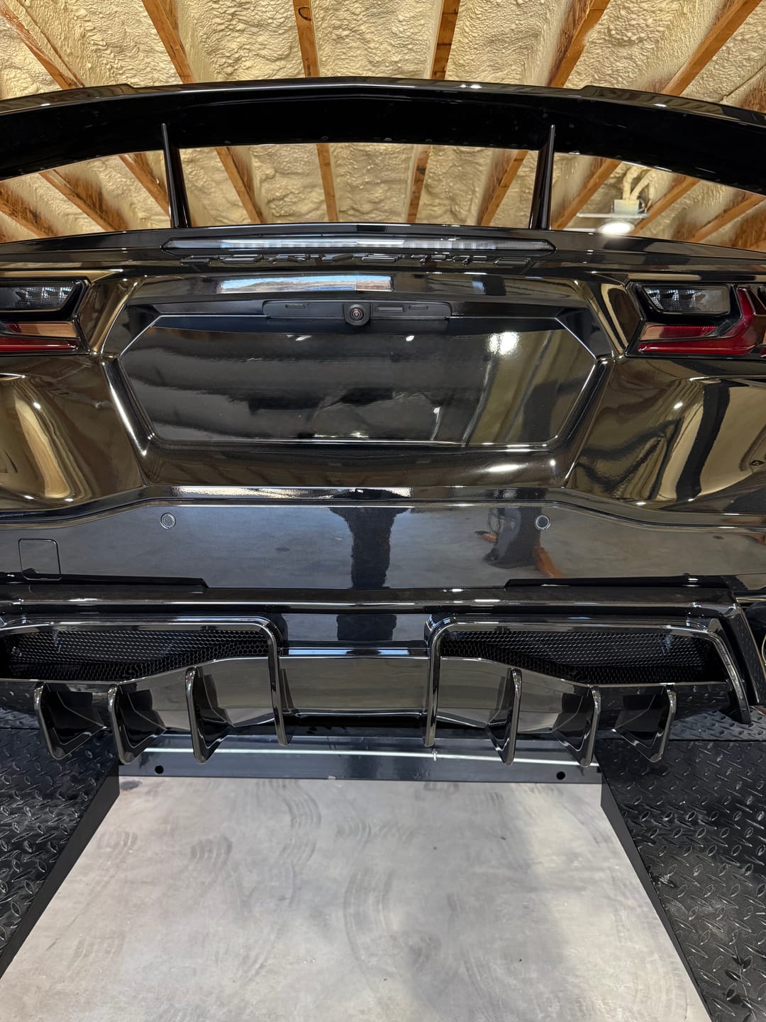 Customer photo review of Corvette C8 Rear Bumper Add-On Diffuser Splitter Lip