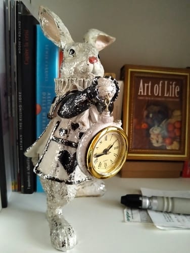 Customer photo review of Bianconiglio Decorativo Bianco/nero con Dettagli Oro