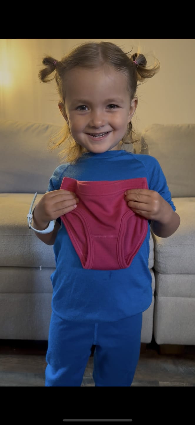 Customer photo review of Kids Merino Underwear Briefs