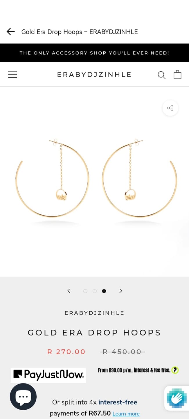 Customer photo review of Gold Era Drop Hoops